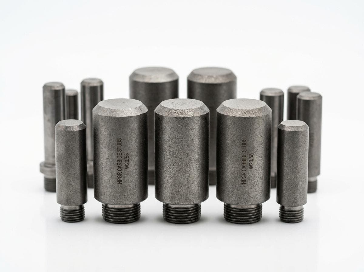 HPGR carbide studs for high-pressure grinding rolls