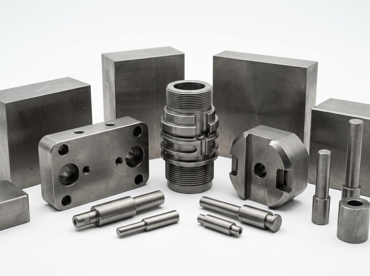 Tungsten heavy alloy bars and machined parts