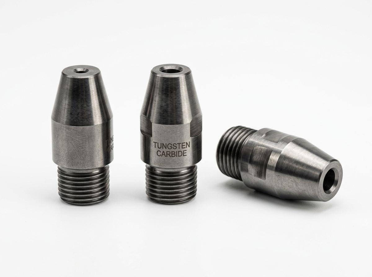 Tungsten carbide nozzles