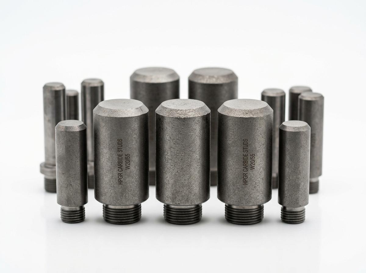 HPGR carbide studs for high-pressure grinding rolls