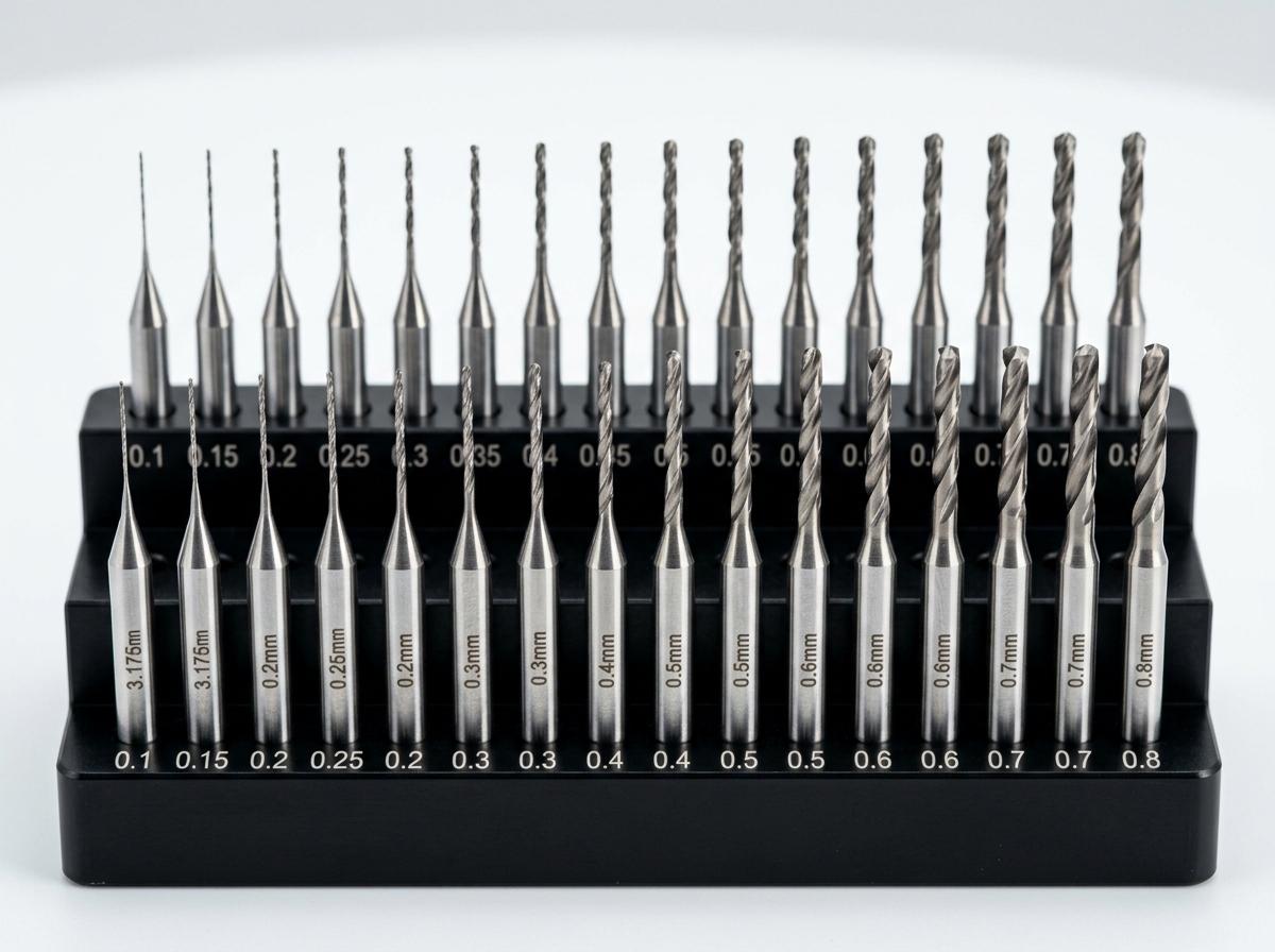 PCB drill bits for micro-hole drilling