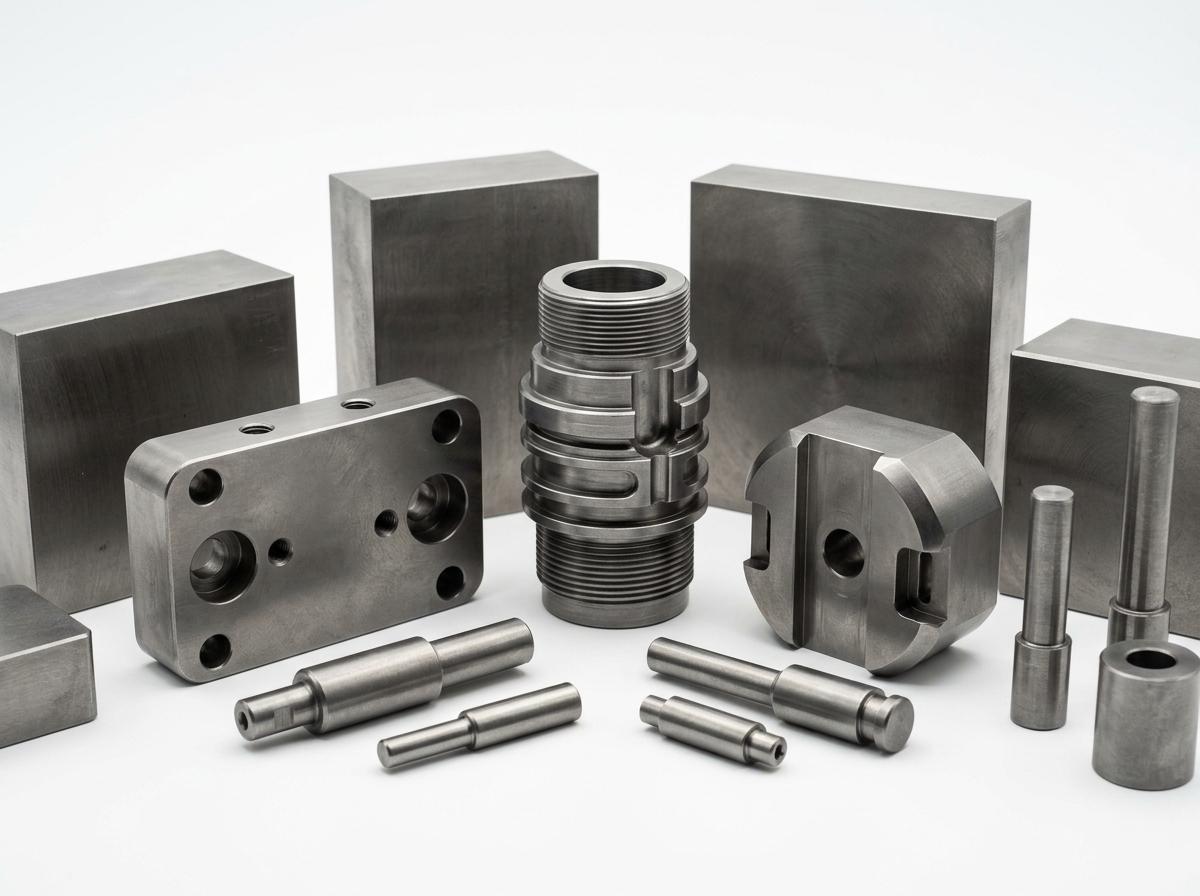Tungsten heavy alloy bars and machined parts